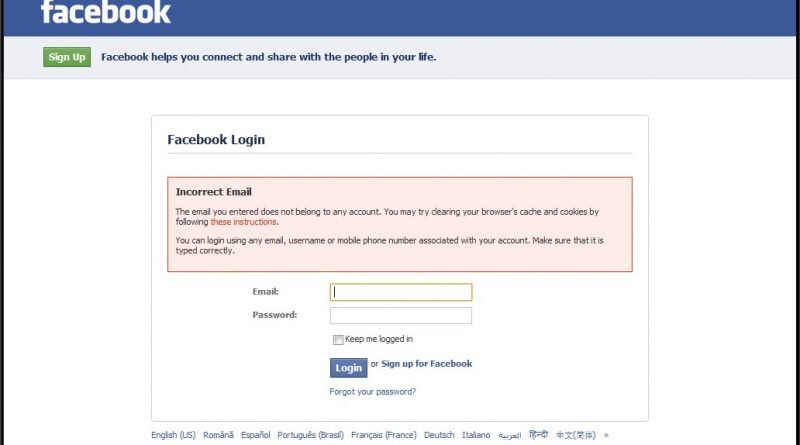 Facebook – log in or sign up